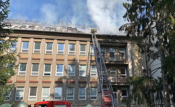 FOTO: Požiar v Ústrednej vojenskej nemocnici v Ružomberku 17.10.2021