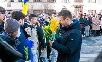 FOTO: Katolícka univerzita v Ružomberku vyjadrila podporu pre Ukrajinu