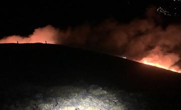 FOTO: Požiar trávnatého porastu v Malej Fatre