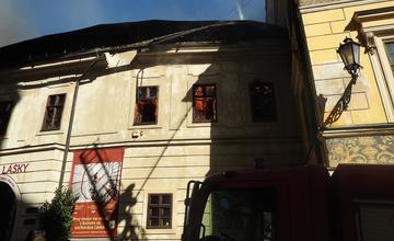 FOTO: Požiar v centre Banskej Štiavnice