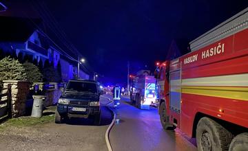 FOTO: Požiar hospodárskej budovy v Hruštíne