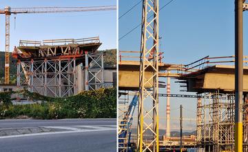 FOTO: Výstavba prvej časti nadjazdu v Žiline napreduje, druhá smerom do centra stále nezačala