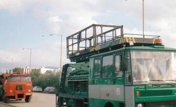 FOTO: Výstavba kruhového objazdu pri OC Dubeň v roku 2001