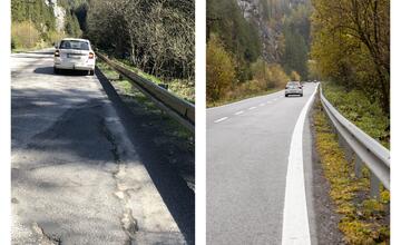 FOTO: Cesta v Demänovskej Doline prešla rekonštrukciou