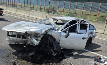FOTO: Na diaľnici D1 v smere do Žiliny došlo k dopravnej nehode