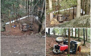 FOTO: Opitého traktoristu privalilo vlastné vozidlo