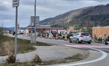 FOTO: Dopravné obmedzenia kvôli výstavbe Lidl pri Žiline