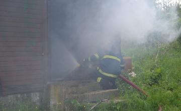 Požiar holubiarskej chaty v Trnovom 24.mája 2014