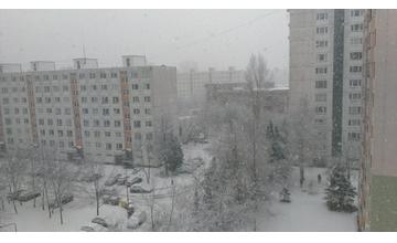 Výdatné sneženie 30.1.2015 v Žiline